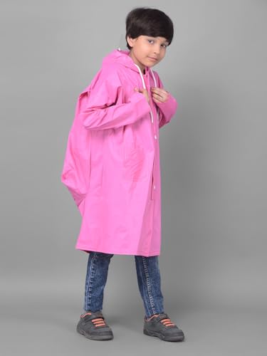 Image of Dollar Rainguard Kids' Full Sleeve Solid Long Raincoat With Adjustable Hood and Pocket