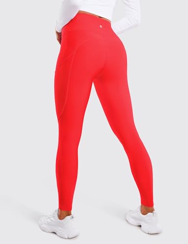 Image of CRZ YOGA Fleece Thermal Leggings Pockets 28'' | Casual, Full Length, Winter, Warm, for Women