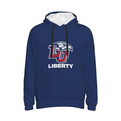 Liberty University Men's Fleece Lined Hoodie - Ultra-Soft Plush Lined Hooded Sweatshirt with Pocket
