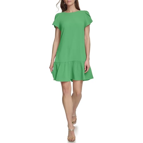 Robe mini DKNY chic à volants, tenue idéale pour cocktail et garden-party