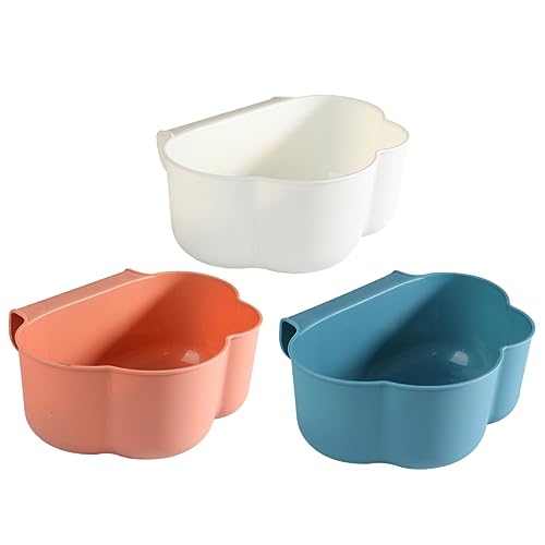 EXQUIMEUBLE Cestino Della Spazzatura Sospeso Da Cucina a Forma Di Nuvola 3 Pezzi in Pp, Contenitore Per Compost Da Cucina Design Da Appendere, Grande Capacità, Adatto Per Ante Armadio e Uso Domestico
