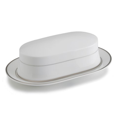 Mikasa Cameo Platinum Covered Butter Dish, 9-Inch