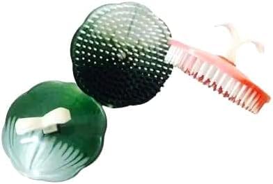 AK Store (Pack of 3) Hand Grip Round Plastic Hair Washing Comb, Hair Massager, Shower Brush, Hair Comb, Hair Washing Tools for Men and Women (Pack of 3, Multicolor)-image-29