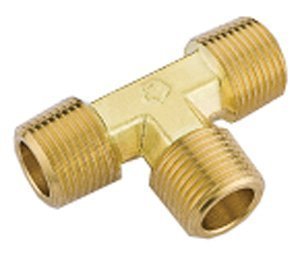 Hoses&Couplings Online Men's - 1/4" Bspt X 1/4" Bspt X 1/4" Bspt Equal Tee (Pack Of 2)