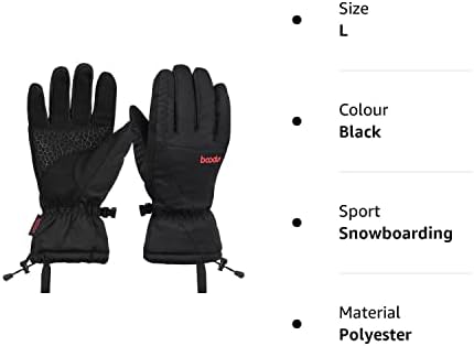 HASAGEI Ski Gloves Mens Winter Gloves Waterproof Snow Gloves Unisex Windproof Coldproof Touchscreen Sport Thermal Gloves for Skiing, Cycling, Snowboarding, Mountaineering, Winter Outdoor Sports