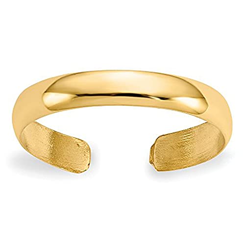 Jewelryweb Solid 14k Yellow Gold High Polished Adjustable Toe Ring for women and teens (Yellow Gold)Γ’β¬Β¦ Jewelryweb Solid 14k Yellow Gold High Polished Adjustable Toe Ring for women and teens (Yellow Gold)Γ’β¬Β¦