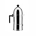 Alessi La Cupola A9095/3 B Caffettiera di Design in Fusione di Alluminio, Manico e Pomolo in PA Nero, 3 Tazze