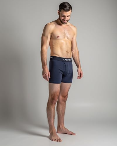 TAHARI Stretch Cotton Boxer Briefs for Men Pack of 4, Mens Underwear Boxer Briefs 4-Pack, Soft and Breathable3