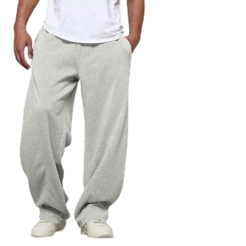 DRALOFAO Pantalon Jogging Homme, Baggy Survetement, Gris, M