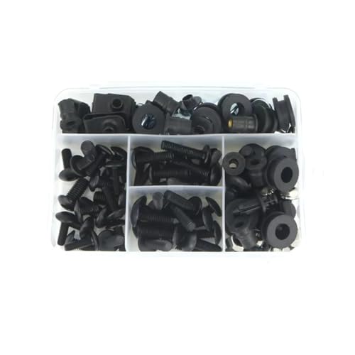 �I�[�g�o�C�p�l�W Compatible With For GTR1000 ZG1000 1986 1987 1988-2006 �I�[�g�o�C���S�ȃt���t�F�A�����O�{���g�L�b�g�l�W�i�b�g�t�F�A�����O�N���b�v(Black)