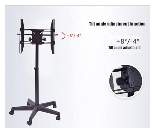 Soporte móvil para TV con ruedas y ajuste de altura miniatura 2
