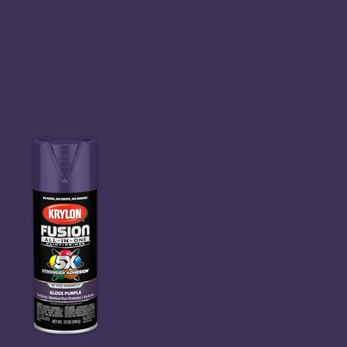 Image of Krylon Fusion All-In-One Adhesive Spray Paint for Indoor /Outdoor Use, 12 oz, Purple