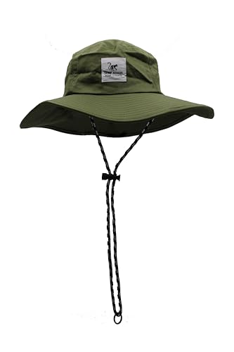 Gorro de Pescador ala Ancha Boonie Hat, Talla Única, Hombre/Mujer (FR/ES, Letras, Talla única, Oliva)