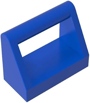 BrickBuddy Gobricks GDS-796 2432 Tile Special 1x2 with Handle, Blue, 50 pcs