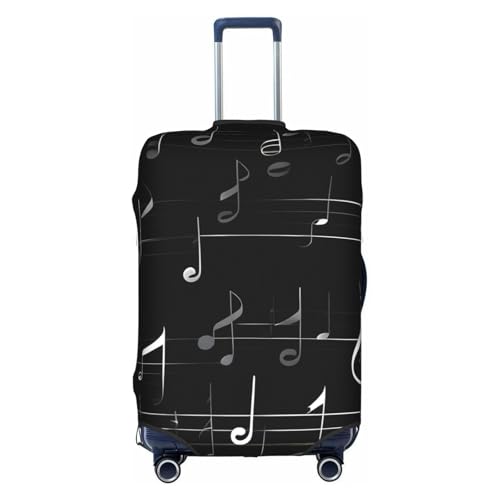 Housse élastique pour valise de voyage anti-rayure grand modèle motif musique