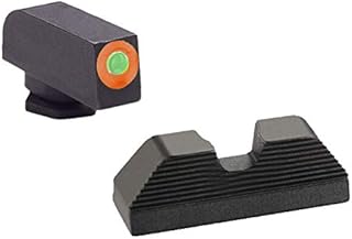 AMERIGLO GL-351 Compatible with Glock 42/43 Green with Orange Outline Front/Rear Night Sight Set