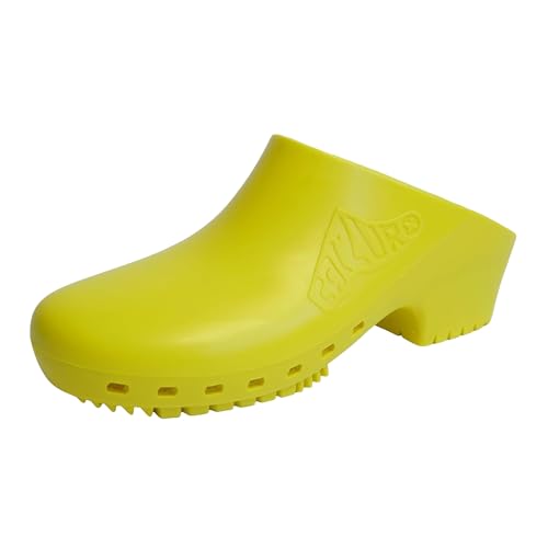 Image of CALZURO Classic Work Clogs Without Holes - Unisex Nursing Clogs - Non Slip Shoes - Autoclavable Rubber Kitchen Shoes for Women and Men -