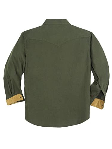 COEVALS CLUB Men's Flannel Shirts Long Sleeve Western Snap Casual Plaid Work Shirts2