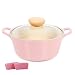 Neoflam Retro 3QT Ceramic Nonstick Stockpot w/ Glass Lid, Pink