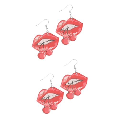 Boucles d'oreilles fruits rouges acrylique originales pour affirmer son style