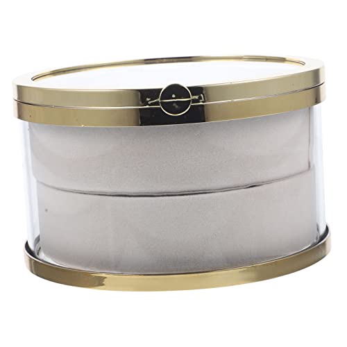 Étui rangement bijoux YZCIS anti-nœuds double couche portable pour colliers et montres