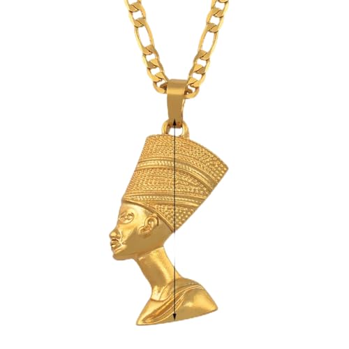 Collier Néfertiti pendentif égyptien homme femme bijou pharaon tendance ethnique