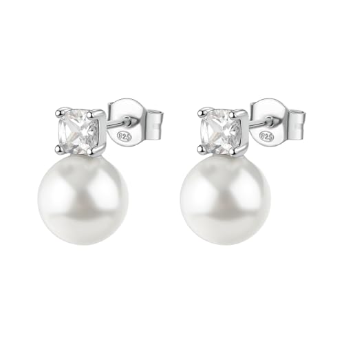 Boucles d'oreilles en argent sterling Brosway FIW145 avec perle de haute joaillerie
