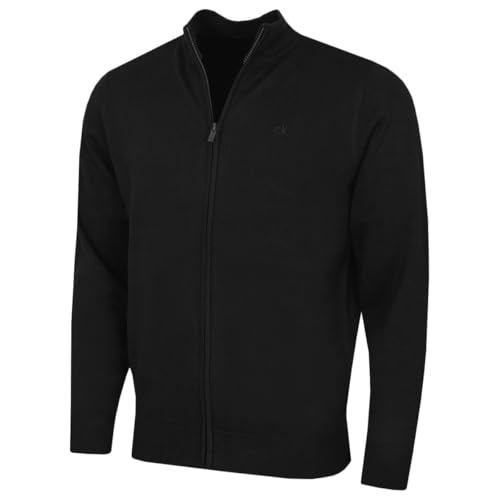 Calvin Klein Mens Cleveland Full Zip Sweater - Black - L