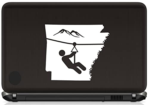 Arkansas Zipline Guy Decal Sticker 5.0 Inch #TOP3