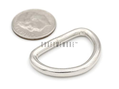 Craftmemore D-Ring Findings 5/8, 3/4 & 1 Inch Metal Non Welded D Rings For Belts Bags Lanyard Leathercraft Avail 4 Colors (3/4" X 20 Pack, Antique Brass) #TOP2