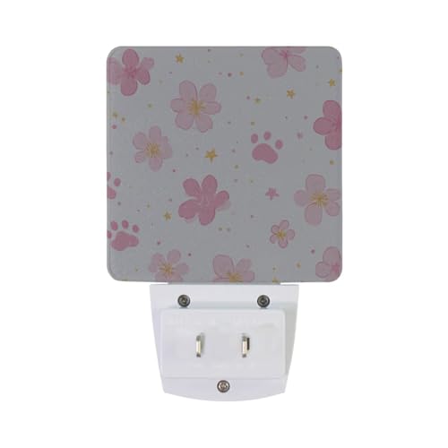 Lámpara de noche con sensor y diseño floral rosa miniatura 6