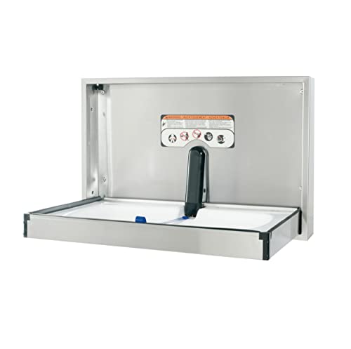 Foundations Premier Stainless Steel Horizontal Baby Changing Station, Surface Mount (100SS-SM)
