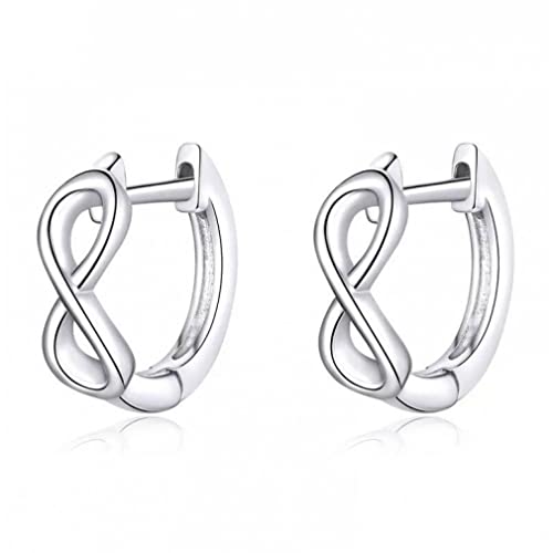 Boucles d'oreilles 925 femme géométriques Infinity Love argent