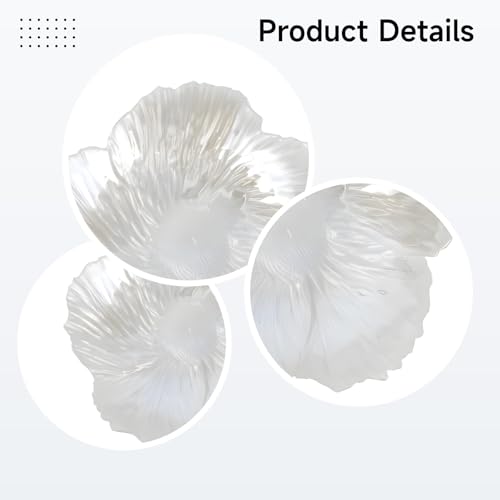 3 Platos Cargadores Decorativos de Vidrio en Forma de Flor miniatura 2