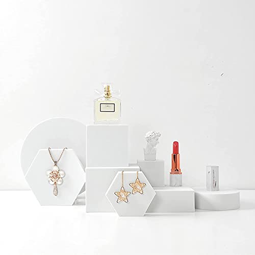 - Royalkart Geometric Cube Photography Props Set, Hard Foam Perfect Setup Background Props for Product, Crafts, Lipstick, Jewellery, Cosmetics, Makeup Tools, Food (Pack of 8 - White)