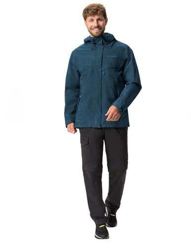 VAUDE Regenjacke – Rosemoor Jacket II, Regenjacke Herren wasserdicht und atmungsaktiv, funktionale 2-Lagen Outdoorjacke, Wassersäule 10.000 mm, Übergangsjacke oder Fahrradjacke