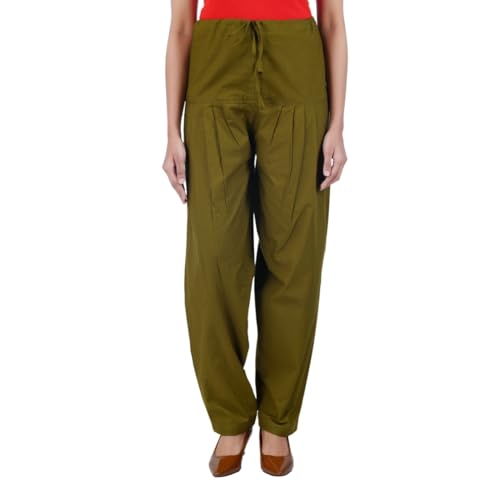 Image of Happy Bunny Salwar Pant - Modern Style Pure Cotton for Women - Ethnic Semi Patiala Trouser - Office,Home - All Day Comfort Wear with Drawstring
