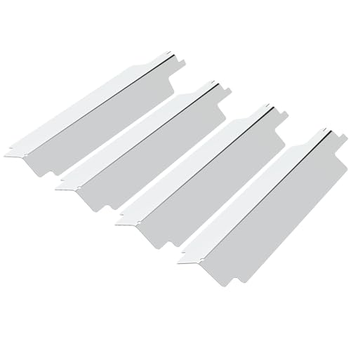 WELL GRILL Burner Cover Stainless Steel BBQ Aroma Rails Accessories for EL Fuego Dayton 4 Burner, Tepro, Broil-Master Gas Grill 4+1 and Most Gas Grills, Pack of 4