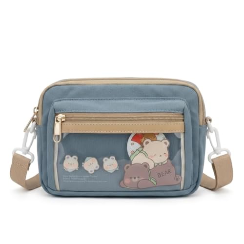 Image of Three Layer School Bag-Shaped Pencil Pouch, Large-Capacity Pencil Pouch with Zipper, Multipurpose Pen & Pencil Case for School Supplies for Boys & Girls (Pack of 1) (Bear Pouch)