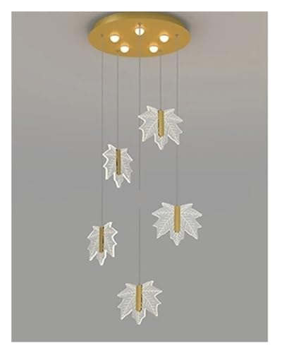 Suspension feuille en acrylique lustre de chevet lampe de chambre à coucher