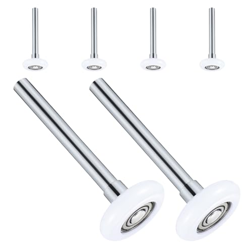 WATIIFUFU Rodillos de Nailon para Puerta de Garaje 45x120 Mm con Rodamientos 6200, Juego de 6 Piezas Silenciosas y Resistentes para Puertas Residenciales y Comerciales, Ruedas de