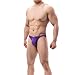 MuscleMate Men's Thong G-String Underwear, Men's Hot Thong G-String Brief Underwear, Stretch and All-day Comfort. (US, Alpha, X-Large, Regular, Regular, Purple)