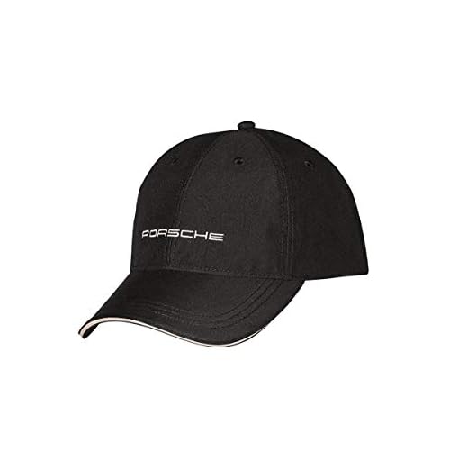 Gorra con logotipo de Porsche, color negro