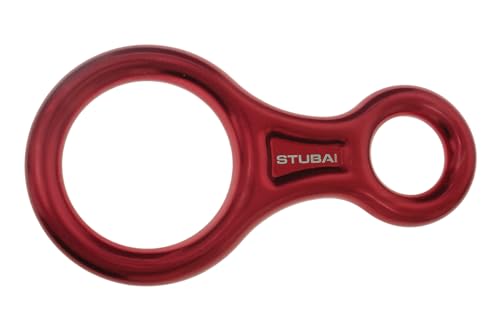 STUBAI Standard Abseilachter Eloxiert 988125 | Abseil- und Sicherungsgerät aus Aluminium eloxiert, geprüft bis 30 kN Bruchlast | Klassisches Achtergerät für Sportkletterer, Alpinisten, Ausbildung &