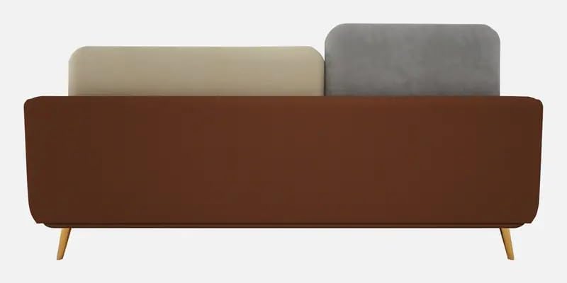 Image of Polyester Velvet Contemperory Sofa Set with Cushion Chaise Lounge, Sectional Sofa Perfect for Your Living Room,Guests Room & Office. (Brown & Beige, 3 Seater)
