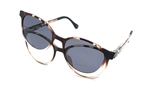 ColorViper Clear Bifocal Reader + Polarized Magnetic Clip on = Polarized Sunglasses