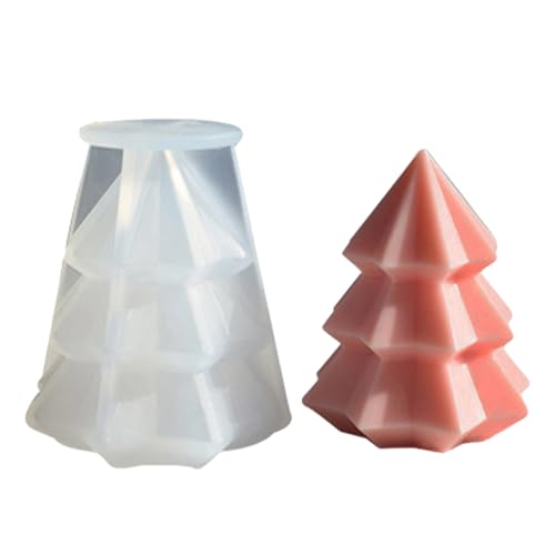 Moldes natalícios | molde de silicone em forma de árvore para trabalhos manuais | artesanato de libertação fácil para velas, sabão, resina epóxi e decoração de casa com gesso