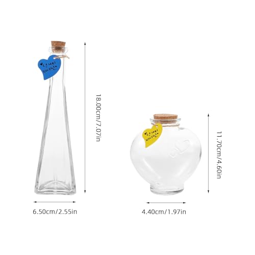 Bouteilles en verre pour conservation de sable et petits objets déco