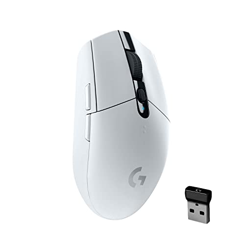Logitech G G305 LIGHTSPEED kabellose Gaming-Maus mit HERO 12K DPI Sensor, Wireless Verbindung, 6 programmierbare Tasten, 250 Stunden Akkulaufzeit, Leichtgewicht, PC/Mac - Weiß 4