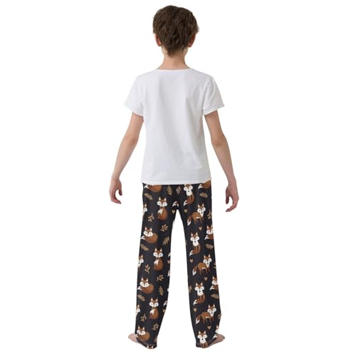 Fox and Love Boys Long Pants Soft Trousers Elastic Waist Kids Lounge Bottoms with Pockets S-XL3